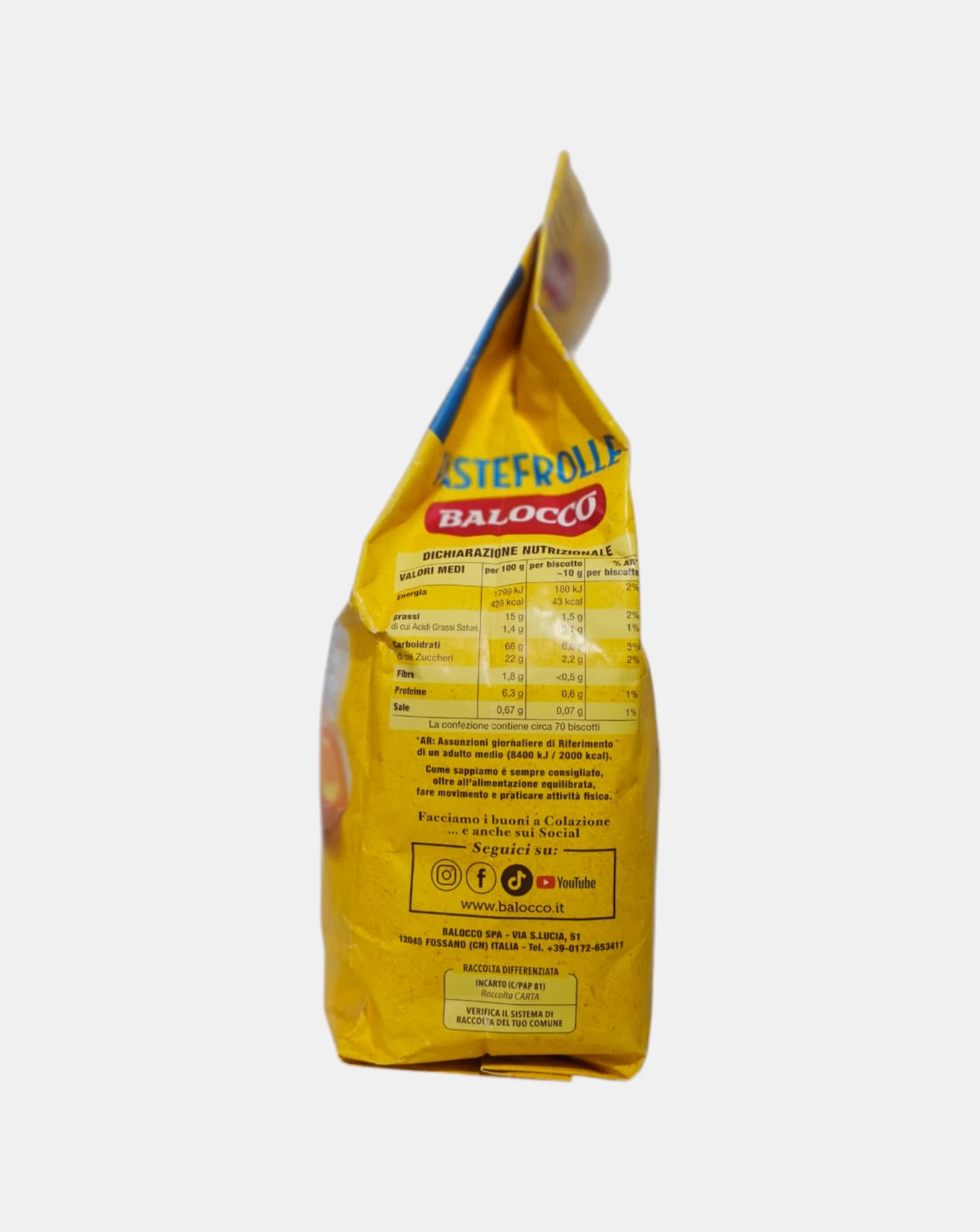 Balocco Pastefrolle – Italian Shortbread Cookies – 700 g