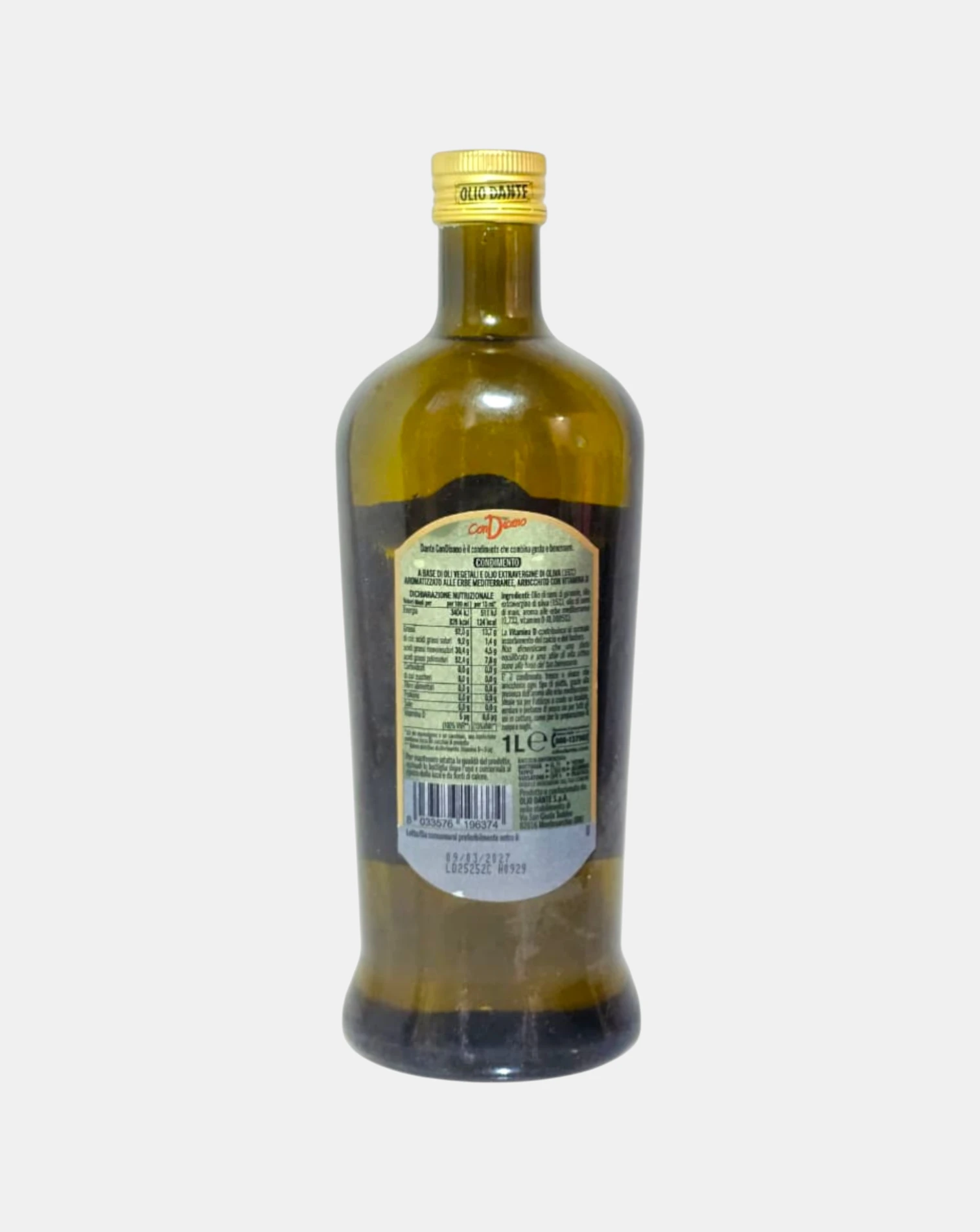 Dante – Blended Extra Virgin Olive Oil – Condimento 1L